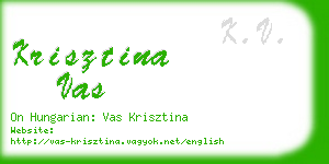 krisztina vas business card